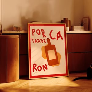 Por La Tarde Ron Print - Trendiger Barwagen (Digitaler Download)
