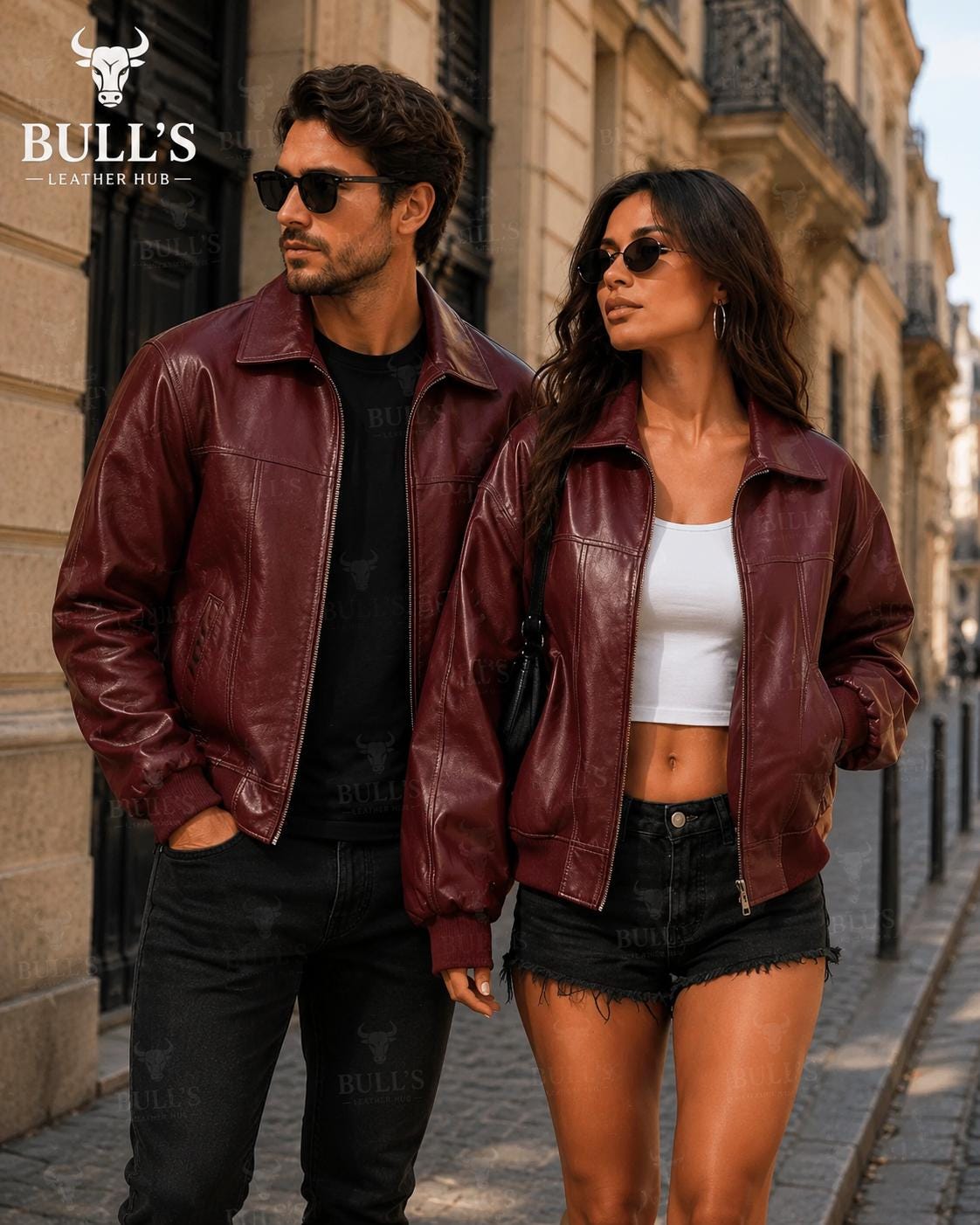 Vintage Leather Jacket Burgundy - Etsy