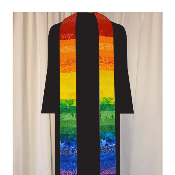 Regenbogen Clergy Stola