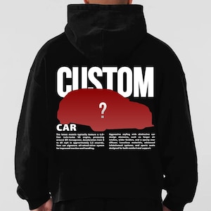 Custom Car Hoodie | Personalized Car Design | Unisex Car Lover Gift | Custom Vehicle Sweatshirt