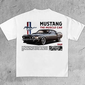 Ford Mustang 1969 Mustang Enthusiast vêtements unisexe cadeau voiture | Chemise de conducteur de voiture Ford
