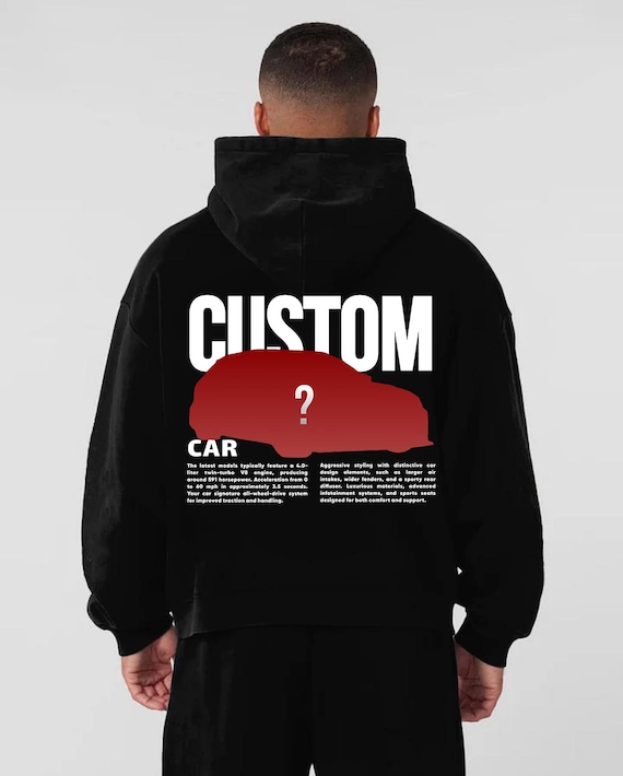 Custom Car Hoodie | Personalized Car Design | Unisex Car Lover Gift | Custom Vehicle Sweatshirt