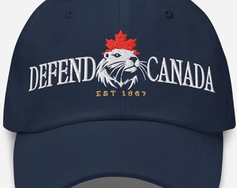 Cappello ricamato "Difendi il Canada": berretto patriottico canadese