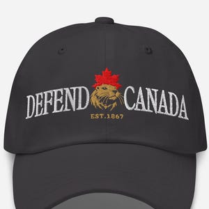 Defend Canada Embroidered Hat | Canada Patriotic Hat | Unique Canada Cap | Proud to be Canadian | Canada Not For Sale Embroidered Cap