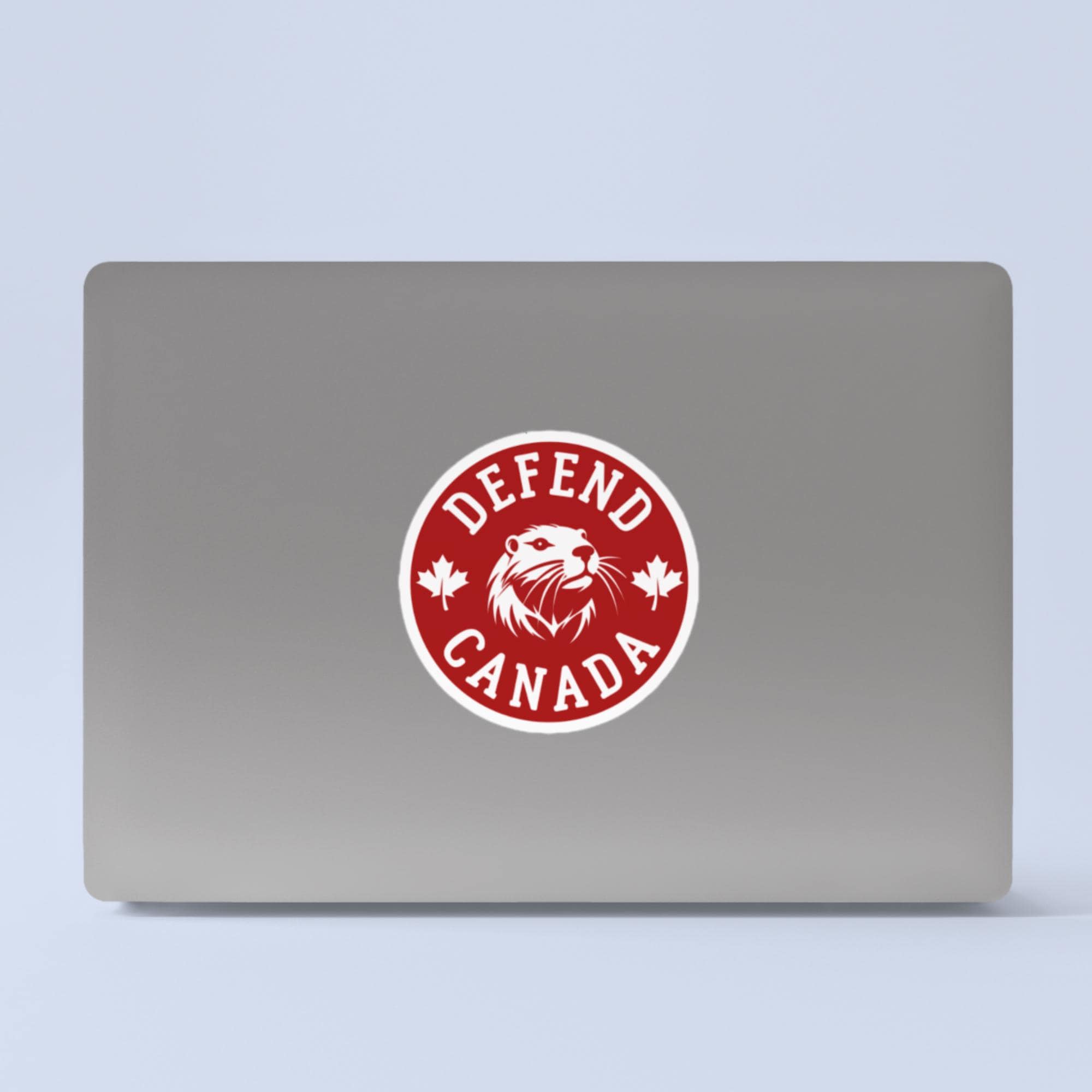 Defend Canada Beaver Sticker: Patriotic Canadian Pride Decal