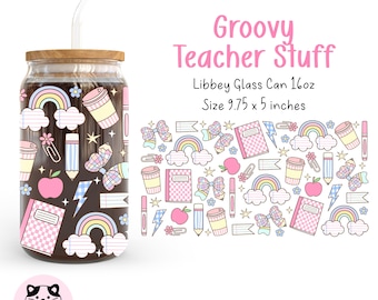 Groovy Teach Love Inspire 47 cl Libbey glasburk, inslagning, png, lärargrejer, glasburk, lärarliv, kopp, inslagning, läraruppskattning, iskaffekopp