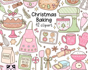 Imágenes prediseñadas de repostería navideña, imágenes prediseñadas de galletas navideñas, imágenes prediseñadas de pan de jengibre navideño, galletas navideñas, ilustraciones de postres navideños