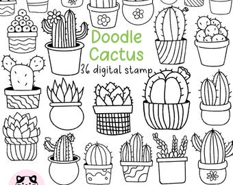 Doodle kaktus cyfrowy znaczek Kontur kaktusa png Kolorowanka sukulenta Kaktus w doniczce png Kolorowanka roślin Kontur letniej rośliny Kaktusy kolorowanka