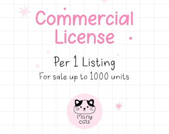 Extended Commercial License – Up to 1000 Units (Per 1 Listing)