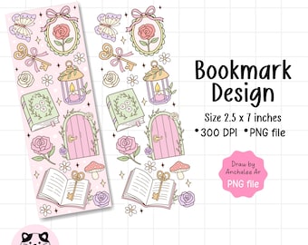 Secret Garden Books Bookmark, Flower Bookish Bookmark, Bookish Reader Bookmarks, Fantasy Bookish Bookmark, Book Lover Gift Bookmark
