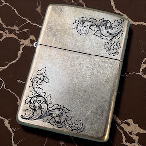 Hand Engraved brass Zippo lighter