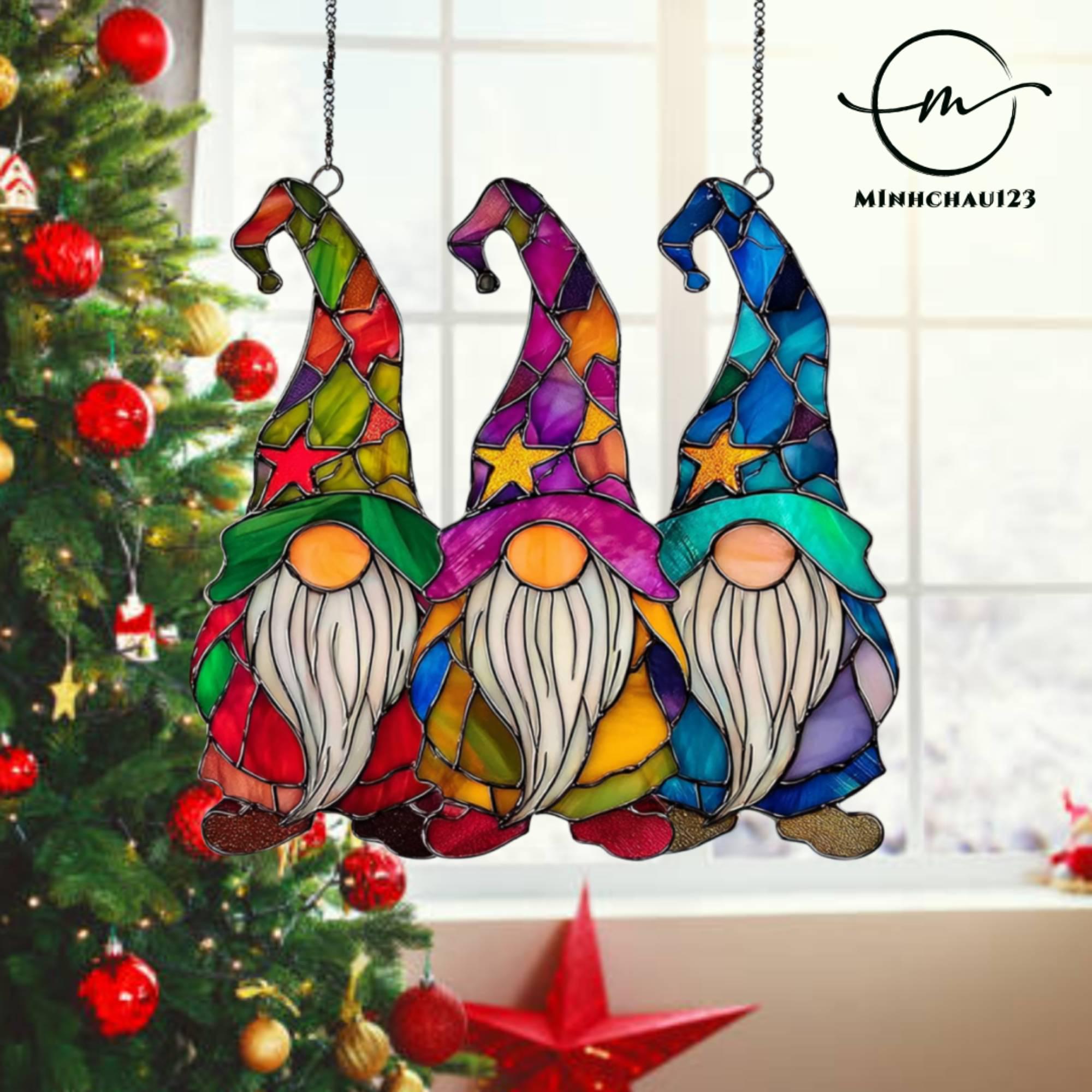 Discover Gnome Acrylic Sun Catcher, Garden and Window Decor, Christmas Ornament