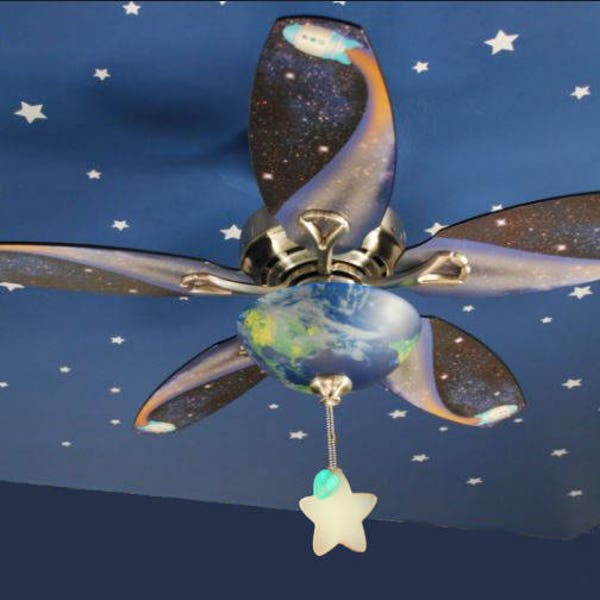 Kairi Kingdom Hearts Paopu Star Fruit Ceiling Light Fan Chain Pull Glow in the Dark - 8 hour glow!