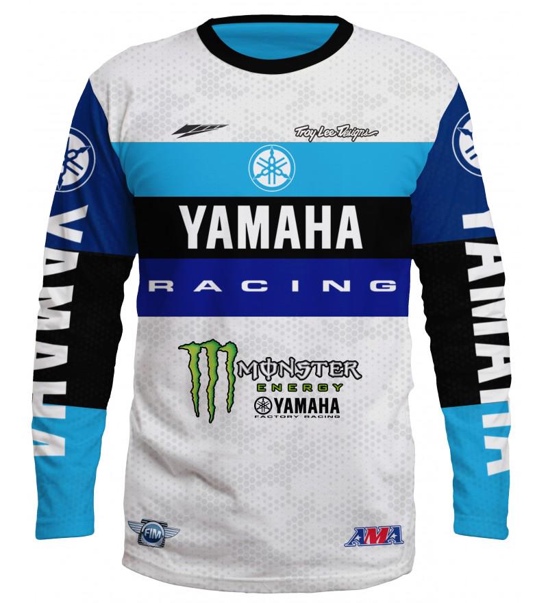 【IONSEOUL】YAMAHA Long Sleeve Sweatshirt 4JH493 YAMAHA L/S T-Shirt 100% Cotton Powersports Motorcycle ATV