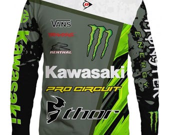 Clément Desalle　モトクロス　シャツ　KAWASAKI　モンスター Clément Desalle モトクロス シャツ KAWASAKI モンスター