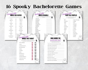 Spooky Bachelorette Party Games Bundle: 16 Printable Halloween Activities (Digital Download)