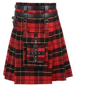 Scottish Tartan Utility Kilts: Casual Wear Kilt - Made to Order - Pocket - Custom Size