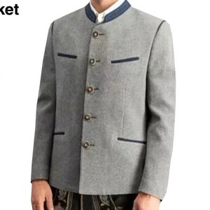 Vintage Austrian Wool Trachten Jacket: Bavarian Oktoberfest Blazer