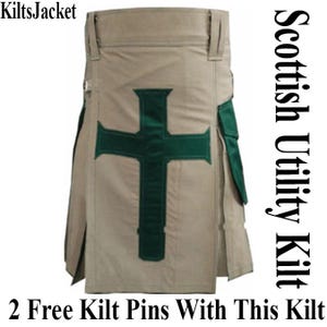 Premium - Scottish Utility Cotton Kilt For Men - Size 30 to 62 - Various Colors - Tactical Duty Kilt - Scottish Kilt - Working Men Kilt