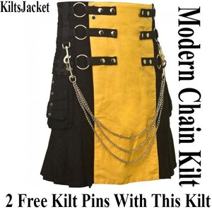 Premium - Scottish Utility Cotton Kilt For Men - Size 30 to 62 - Various Colors - Utility Kilt For Men - Buy Utility Kilt - Duty Kilt