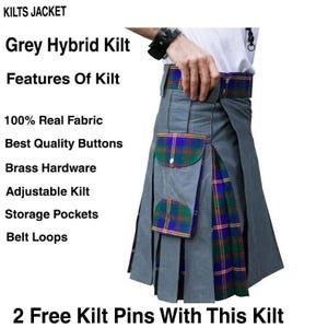 Handmade Scottish Utility Kilt: Hybrid Cotton Cargo Kilt - Custom Fit