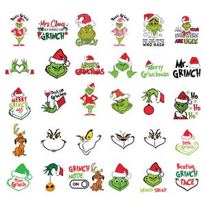 Bundle The Grinch Svg Bundle Layered Item, Clipart, Cricut, Digital Vector Cut Files, Unique Designs, Instant Download