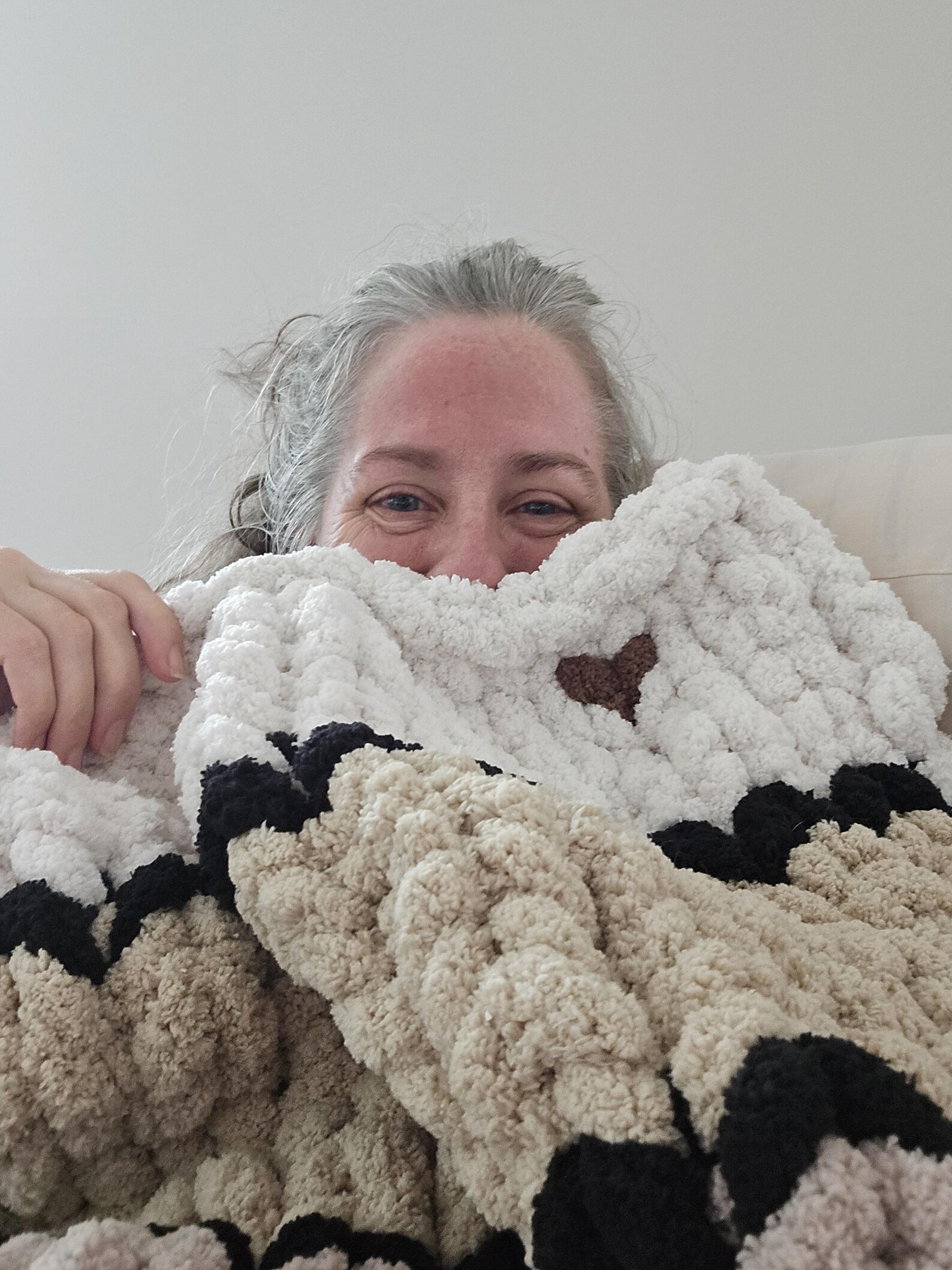 Chunky Knit Couch Throw: Hand Knitted Coffee Color Blanket Etsy