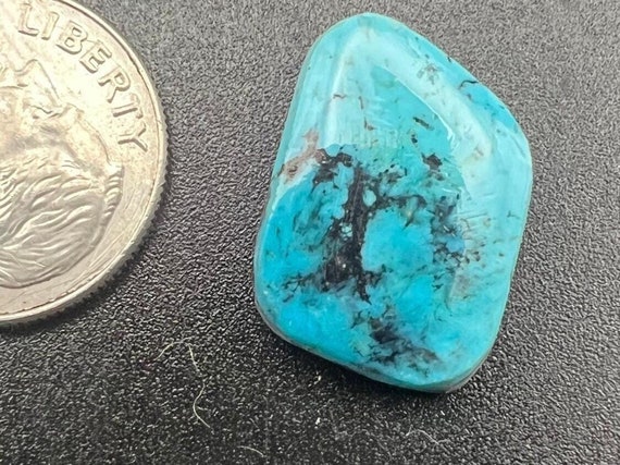 Candelaria-high Grade Turquoise-natural-backed- 7.45 Carots-19mm X  