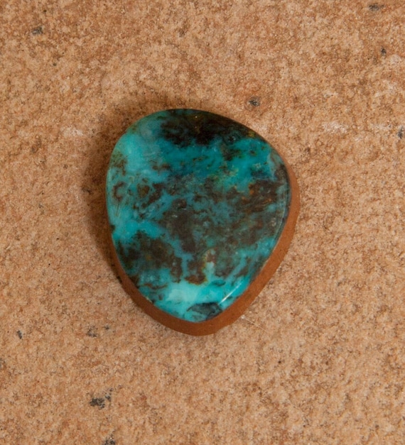 Candelaria-high Grade Turquoise-natural-backed-6.35 Carots-15mm X  