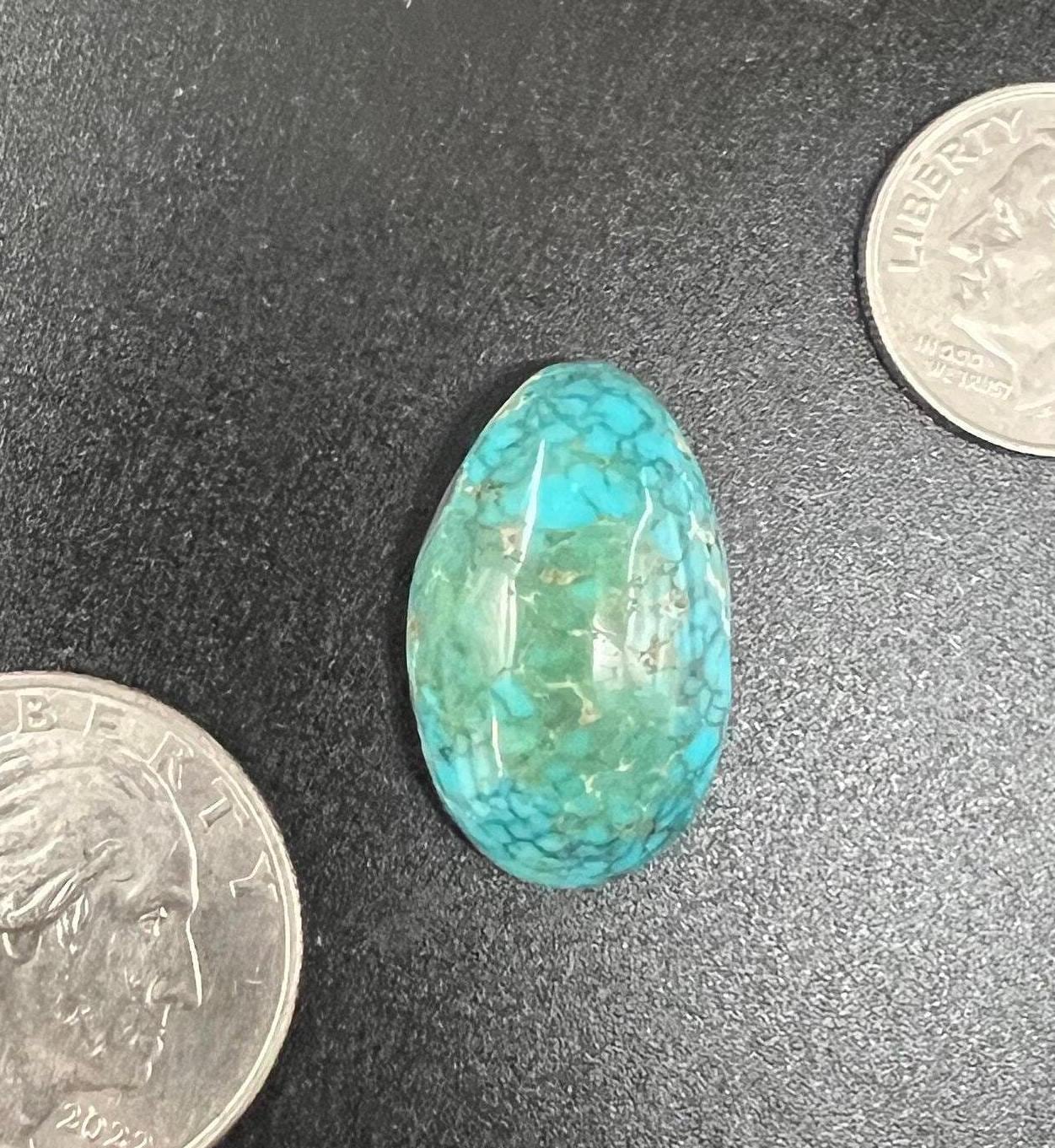 BLUE ELEPHANT-Rare High Grade-Natural-Old Stock-backed-no longer mined -20.50 carats-22mm x 13mm x 8mm. Free domestic shipping.