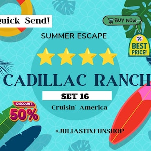 Mono Go  4 Star Sticker | CADILLAC RANCH | 1 piece  | Fast Delivery | Buy Now! |