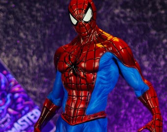 Spiderman Figurine: Detailed Comic Character Statue, Collectible Display Piece