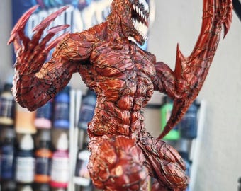 Crimson Symbiote Figurine Statue – Stylized Villain