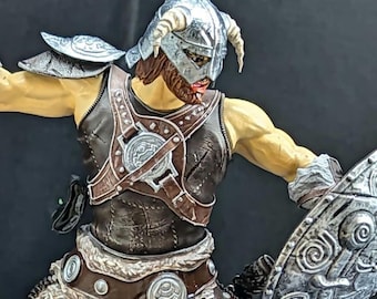 Dovahkiin Diorama – Handmade Skyrim Dragonborn Resin Scene Statue
