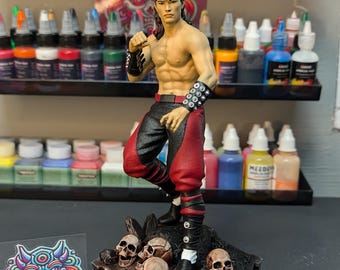 Liu Kang – Figura de resina pintada a mano / Figura coleccionable de Mortal Kombat / Estatua de acción de superhéroe / Figura de fantasía y videojuegos