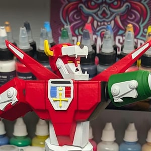 Voltron Action Figure | Resin Collectible | Handmade Painted Statue | Retro Anime Robot Mecha