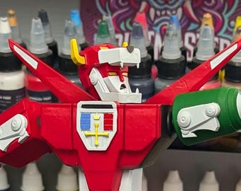 Voltron Action Figure | Resin Collectible | Handmade Painted Statue | Retro Anime Robot Mecha