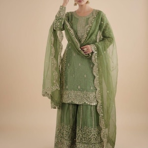 green emerald velvet dress Trendy pista green gown