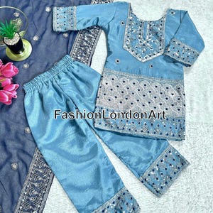 Kid Dress, Kids Top-Palazzo, Girls Traditional wear, Kid Wear, Navratri dress, Ethnic Indian wear, Girls Top-Palazzo, Girls Wedding lehenga