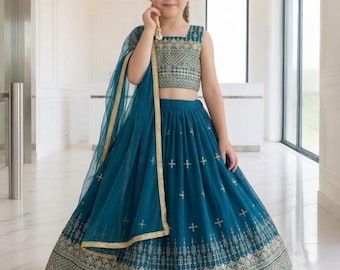 Kid Dress, Kids Lehenga choli, Girls Traditional wear, Kid lehenga, Navratri dress, Ethnic Indian wear, Chaniya choli, Girls Wedding lehenga