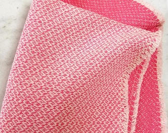 washcloth, two faced hot pink and pale pink 