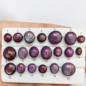 Cabujón de rubí natural, rubí natural de primera calidad, 100% rubí natural, piedra preciosa suelta con parte posterior plana para la fabricación de joyas.