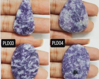Purple Lepidolite Gemstone ,Natural Lapidolite ,Nice Back Side, Loose Gemstone For Jewelry Making.