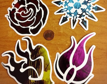 RWBY 4” and 3” Gloss Stickers