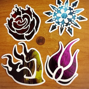RWBY 4” and 3” Gloss Stickers