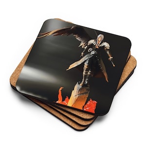 One Winged Flame Cork-back coaster