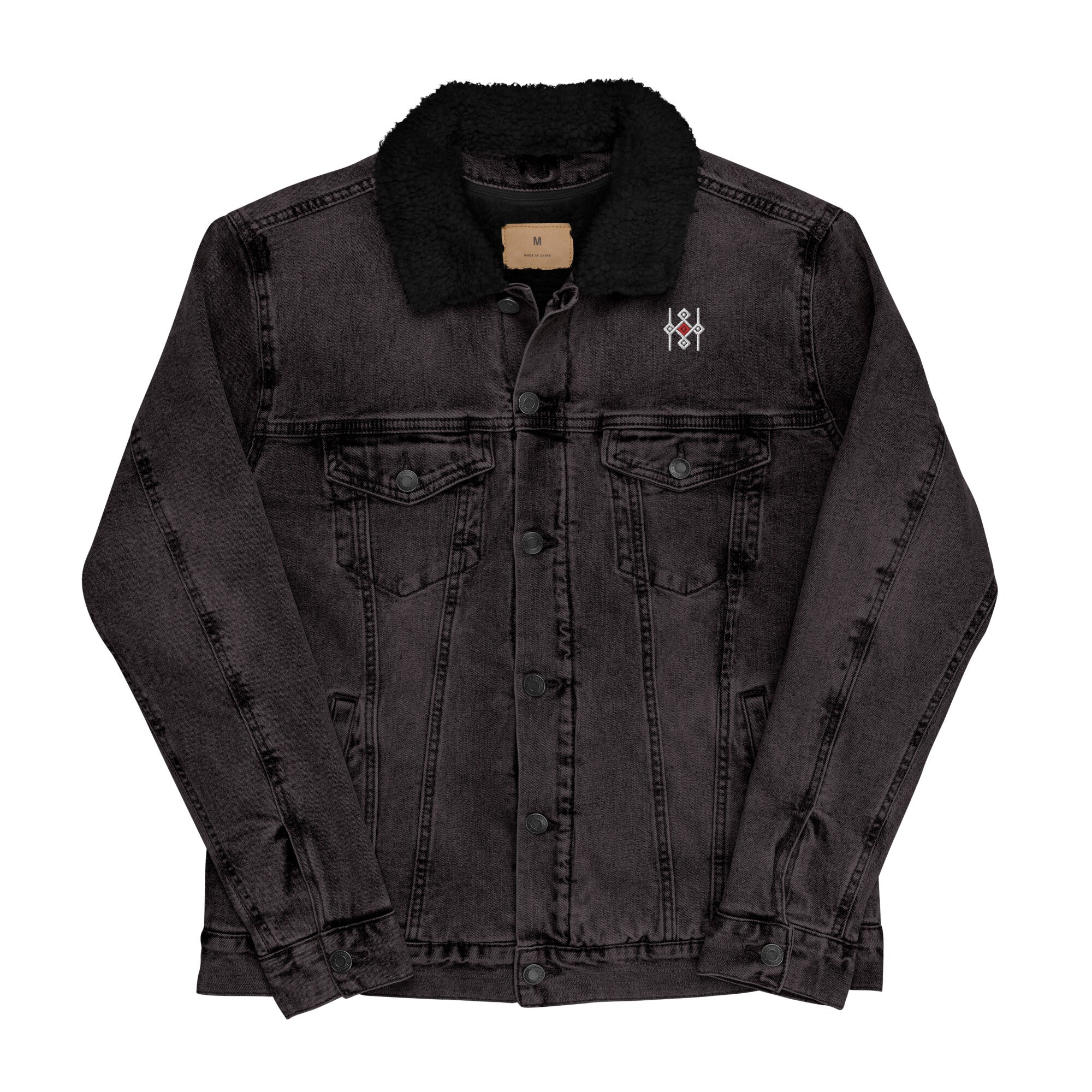 White sherpa outlet denim jacket