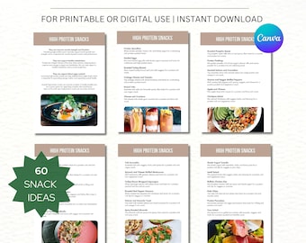 High-Protein Meal Plan, Macro & Calorie Tracker, Weekly Meal Planner, Fitness Meal Prep, Nutrition Journal, Digital Printable PDF