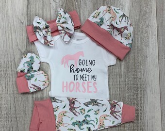 baby girl clothes with horses on them