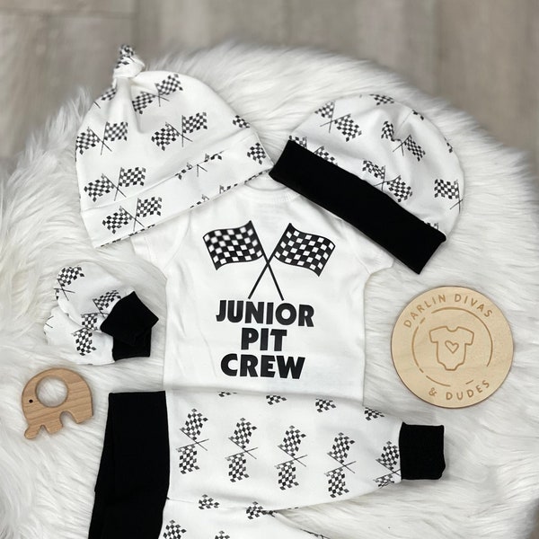 Racing Baby Boy Take Home Outfit, Junior Pit Crew